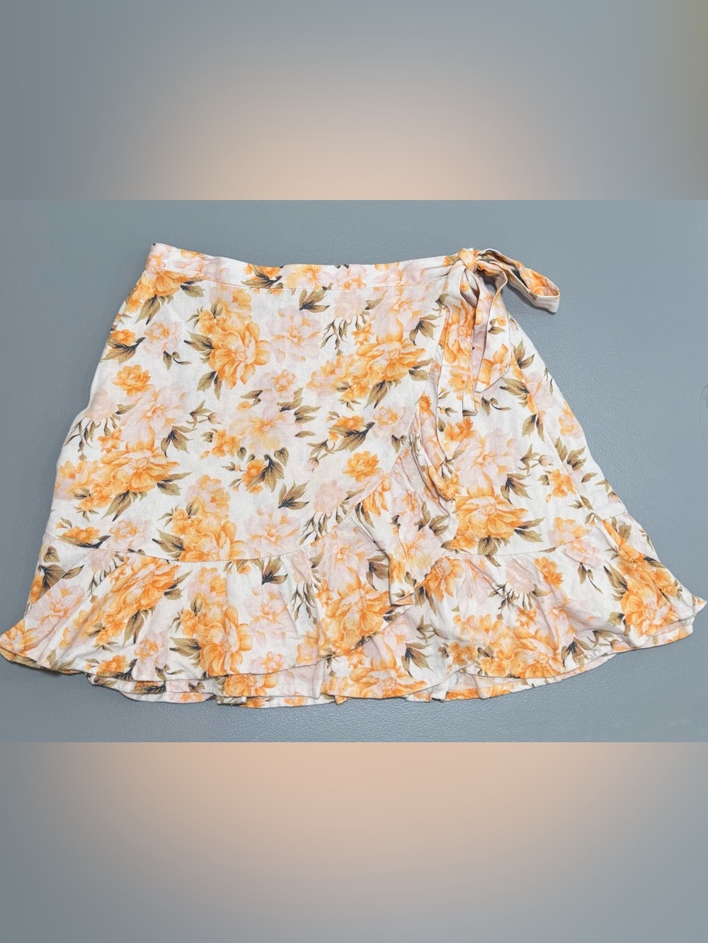 AE Ruffled Floral Wrap Mini Skirt